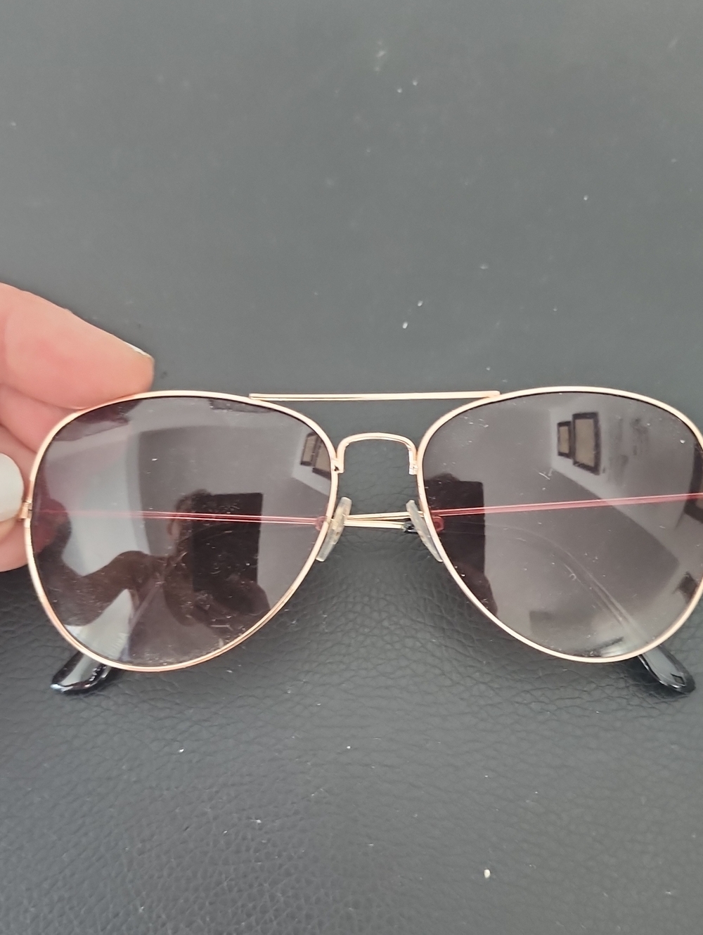 Aviator Sunglasses with Gold Frame and Gray Lenses